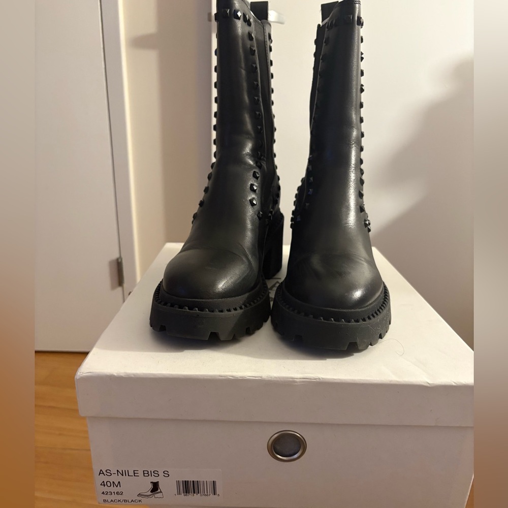 Stylish Black Studded Boots
